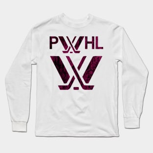 Distressed grunge purple PWHL logo Long Sleeve T-Shirt